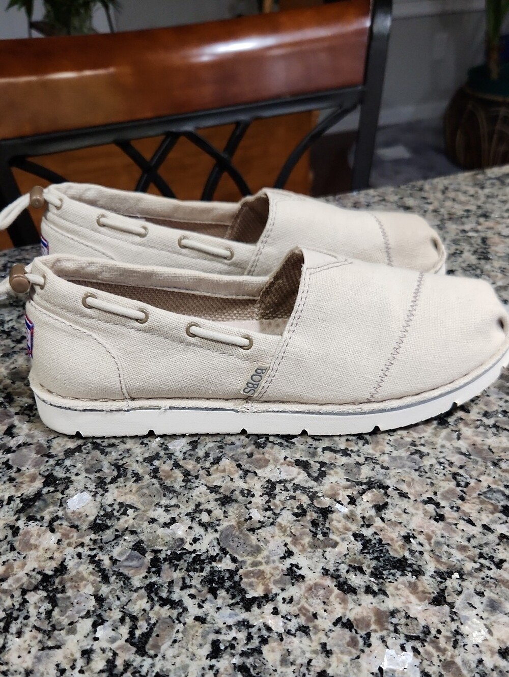 Skechers Women's Slip-On Canvas Loafers in Light Beige